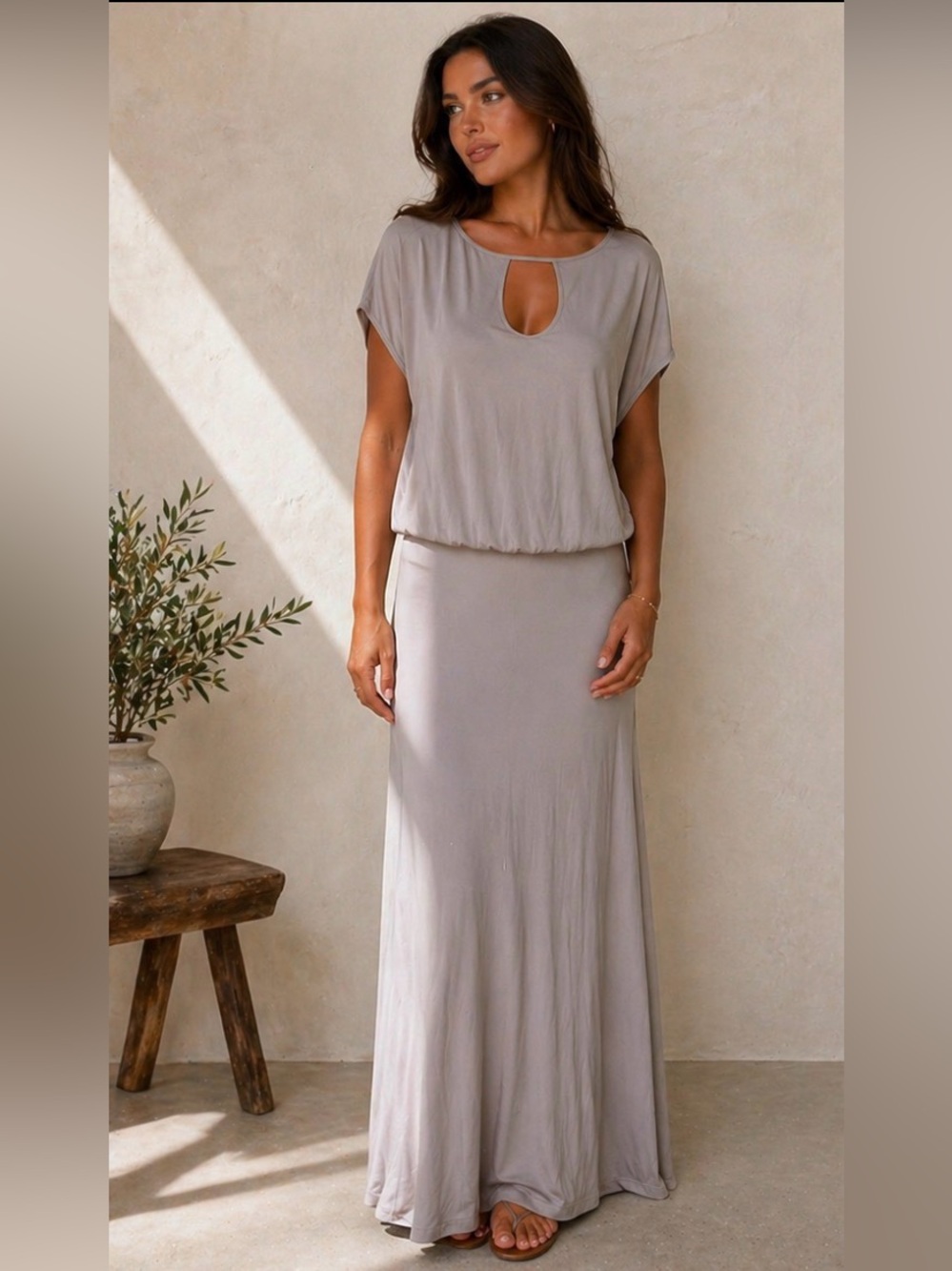 NWT Unaluna Katia Maxi In “Platinum” Small